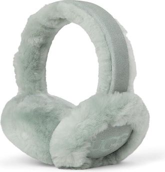 UGG Sheepskin Embroidery Earmuff Cold Weather Womens Hats Grey Mist