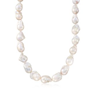 Ross-Simons 12-15mm Cultured Baroque Pearl Necklace With 14kt Yellow Gold