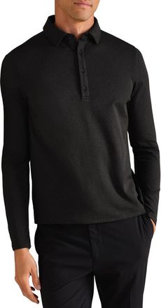Rhone WFH Rib Midweight Polo in Black at Nordstrom, Size Xx-Large