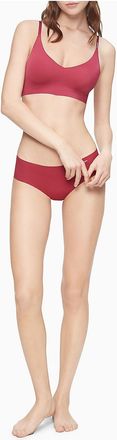 Calvin Klein Womens Invisibles Hipster - Red - XS