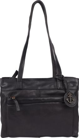 Harbour 2nd Shopper HARBOUR 2ND Zea, Damen, Gr. B/H/T: 26,5cm x 22cm x 10cm, grau (ash), Rindsleder, Taschen Shopper, Damen Henkeltasche, Schultertasche, Handtasc