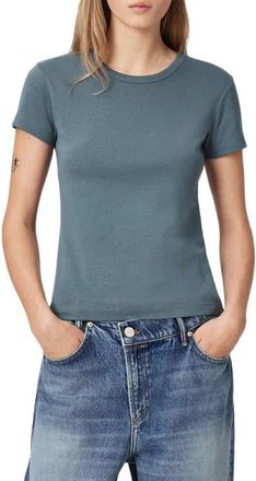 AllSaints Stevie Cotton T-Shirt in Lunar Blue at Nordstrom, Size X-Small