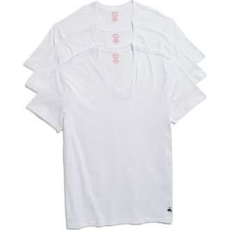 Brooks Brothers 3-Pack V-Neck T-Shirts in White at Nordstrom Rack, Size Medium