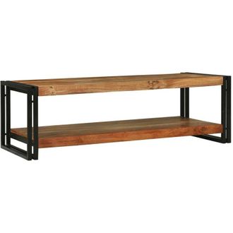 vidaXL Vidaxl - Mesa De Caf&eacute; Marr&oacute;n 120 X 50 X 38 Cm Madera Maciza De Acacia