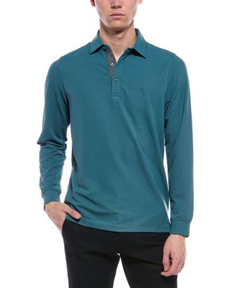 Tailorbyrd Tailorbyrd Micro Grid Performance Polo Shirt