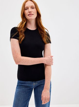 Contemporaine Womens Plain fitted crew-neck T-shirt