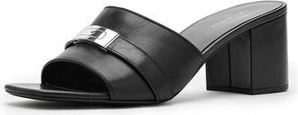 Tory Burch Leelee Heeled Mules Womens Sandals Perfect Black : 10.5 M, Leather