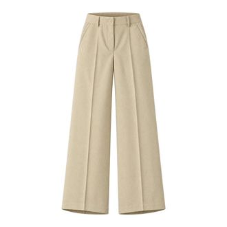 Paul & Shark Pantaloni a gamba larga in velluto a coste - - Trousers - Donna - Beige - 2XS