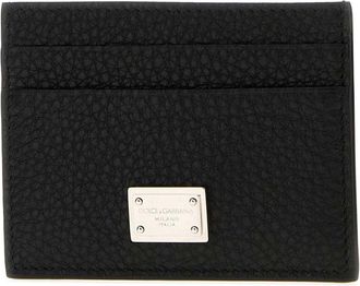 Dolce & Gabbana Textured Leather Card Case - Black