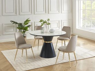 Pascal Morabito Sedia in Velluto e Metallo dorato Beige - Lotto di 6 - NEBINA di Pascal MORABITO