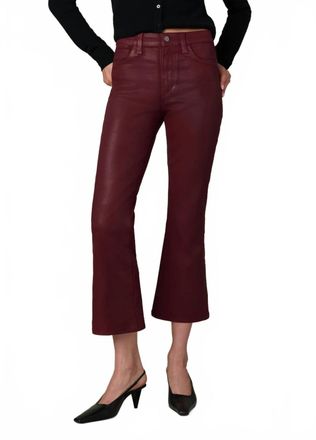 Joe's Callie Coated Cropped Bootcut Jeans In Syrah