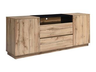VENTE-UNIQUE.COM Aparador madera negro, color natural claro