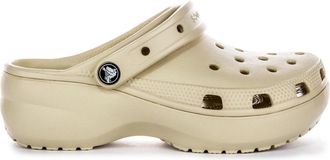 Crocs Clogs, male, White, 3 UK, Beige Platform Clogs Modern Style