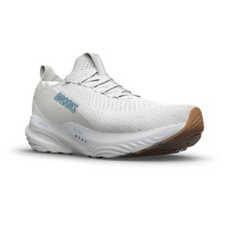 Brooks Mens Glycerin 22 Stealthfit Running Shoes In White/oyster