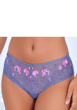 Lascana Stringpanty LASCANA Maria, Damen, Gr. 32/34, blau, pink, Mesh, Obermaterial: 76% Polyamid, 21% Polyester, 3% Elasthan, figurbetont, Unterhosen Stringp