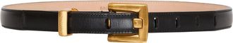 Balmain Anthem Belt 2Cm-Calfskin in Black at Nordstrom, Size 75