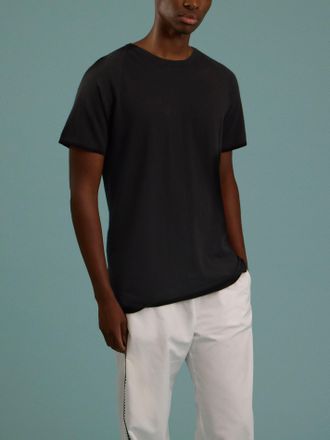 Frenckenberger Mens Cashmere and Cotton Raglan T-Shirt