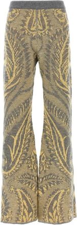 Etro Paisley Gebreide Broek - Dames - Wijde Broeken - Veelkleurig - 2XS - Wol - Broeken