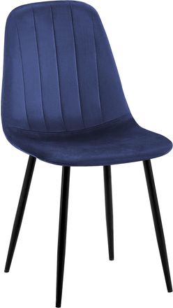 Clp Silla De Comedor Baxter En Terciopelo Azul