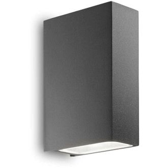 Ideal Lux Ideal Lux - Tetris-2 - 2 Light Outdoor Up Down Wall Light Anthracite IP44, G9