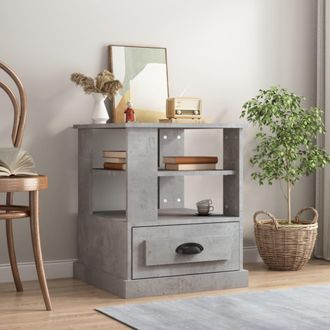 vidaXL Vidaxl - Mesa Auxiliar Madera Contrachapada Gris Hormig&oacute;n 50x50x60 Cm
