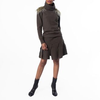 Burberry Womens Glen Wool Dress, Size Small