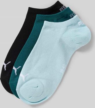 Puma Sneakersocken mit Logo im 3er-Pack in Gruen, Gr&ouml;&szlig;e 39/42