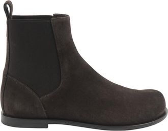 Fendi Chelsea Boots, male, Brown, Size: 9 1/2 US FF Squared Chelsea Boots