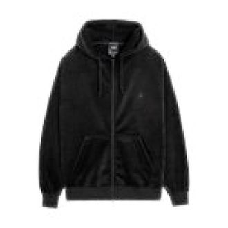 Yohji Yamamoto Sudadera con cremallera de pana de terciopelo - Sweatshirts & Hoodies - Hombre - Negro - XS