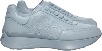 Alexander McQueen Sneakers, male, Blue, 9 UK, Blue Silver Sprint Runner Trainers