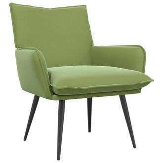 vidaXL Sill&oacute;n Verde Claro Terciopelo Vidaxl