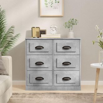vidaXL Aparador De Madera Contrachapada Gris Hormig&oacute;n 70x35,5x67,5 Cm Vidaxl