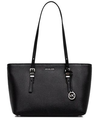 Michael Michael Kors logo-charm tote bag - women - Calf Leather - OS - Black