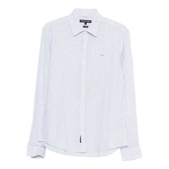 Michael Kors Casual Shirts, male, Blue, Size: XL Striped Shirt