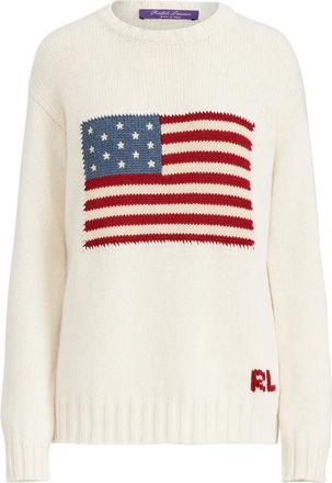 Ralph Lauren Collection Maglione Flag in cashmere - Bianco