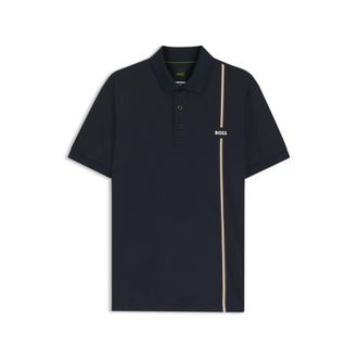 BOSS Active quick-dry polo shirt with signature stripe