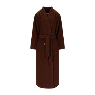 Marella Abrigo con cintur&oacute;n Pirania - Coats - Mujer - Marr&oacute;n - XS