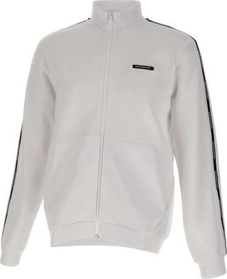 Emporio Armani Train Logo Series Zip Sweatshirt - Heren - Vesten met rits - Wit - L - Katoen - Hoodies & sweatvesten