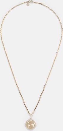 Sydney Evan World Traveler 14kt gold pendant necklace with diamonds