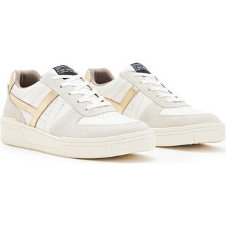 AllSaints Vix Sneaker in White/Gold at Nordstrom Rack, Size 10Us / 40Eu
