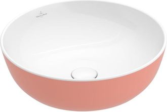 Villeroy & Boch Artis opzetwastafel - rond &Oslash;43x12.5cm - zonder kraangat zonder overloop powder