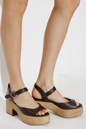 Ferragamo Platform Sandal, Womens, Brown
