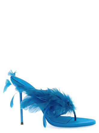 PARIS TEXAS Turquoise Slip On Heels