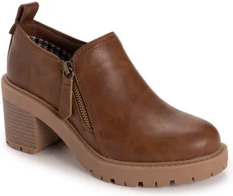Muk Luks Lainey Side Zip Bootie in Dark Tan at Nordstrom, Size 6.5