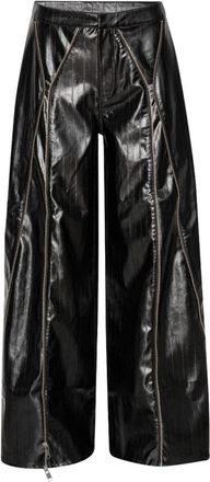 Rotate Jeans met ritssluiting details - Dames - Wijde Broeken - Zwart - M - Broeken