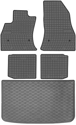 OEM Juego De Alfombrillas De Goma Para Fiat 500l Hatchback (2012-2022) + Alfombrilla Para Maletero