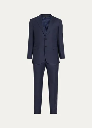 Brioni Mens Wool Single-Breasted Suit