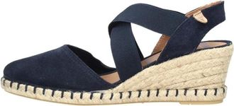 Verbenas Mila Espadrille - Dames - Sleehakken - Blauw - 41 EU - Leer - Schoenen