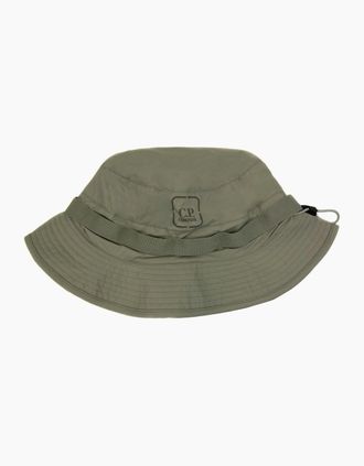 C.P. Company Mens Cp Company Metropolis Series Baffled Bucket Hat Silver Sage 335 - Tan - Size: OS