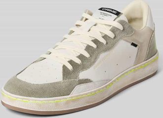 Crime London Sneaker mit Label-Badge Modell CHELSEA in Oliv, Größe 41